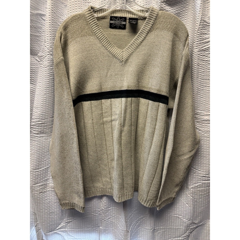 Vintage 90s Y2K Men's Extreme Gear V Neck Sweater Grunge Skater Baggy Tight Knit